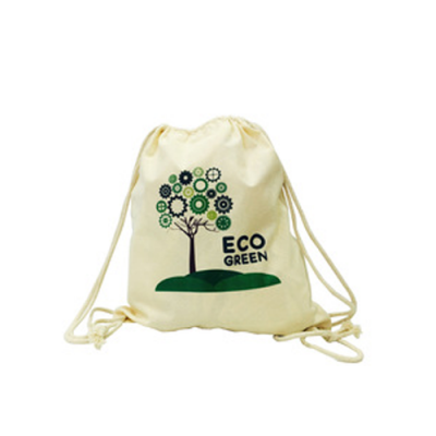 Image of 5oz Natural Cotton Double Drawstring Bag