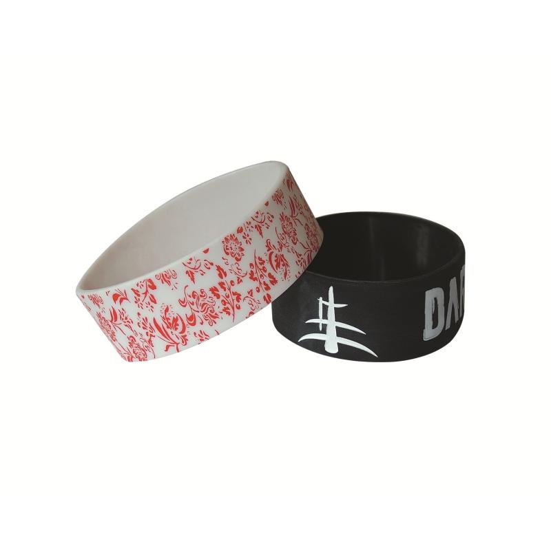 Image of 1 Inch Printed Silicone Wristbands