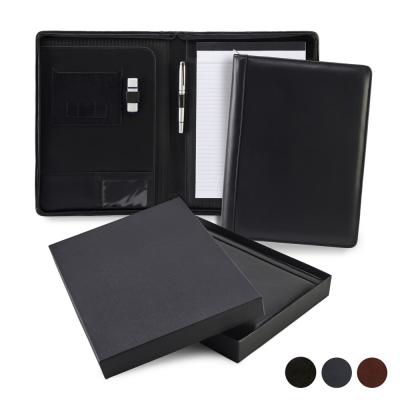 Image of Sandringham Nappa Leather Zipped A4 Conference Pad Holder